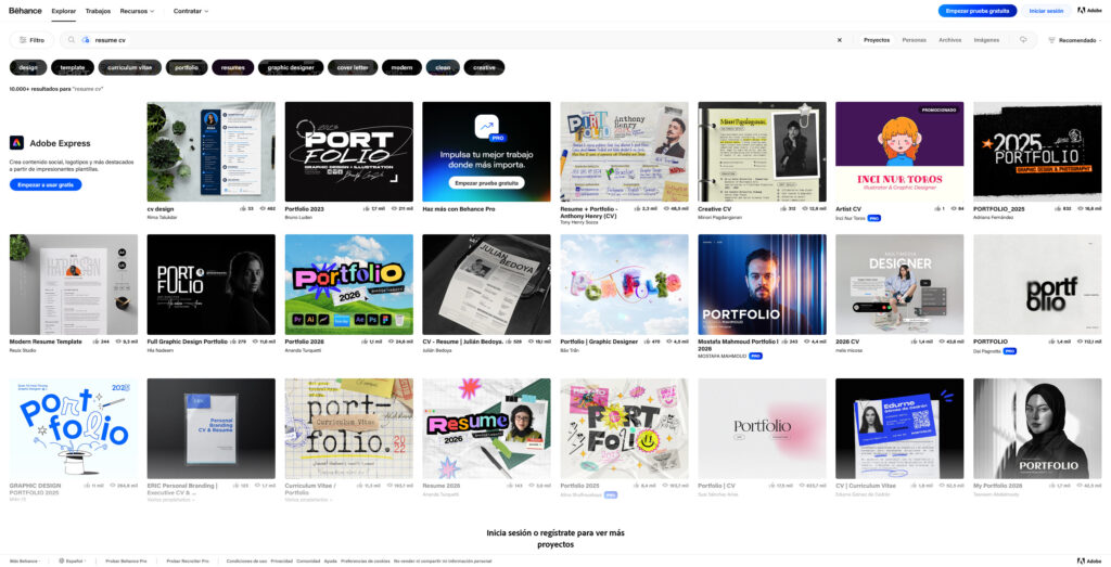 curriculum Behance