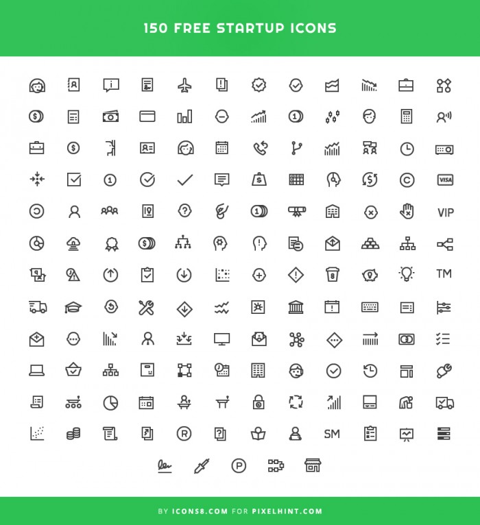 150 iconos gratis de negocios en vector