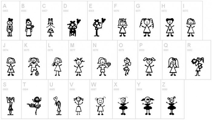 fuentes iconos infantiles