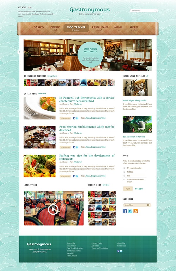 plantilla psd restaurante