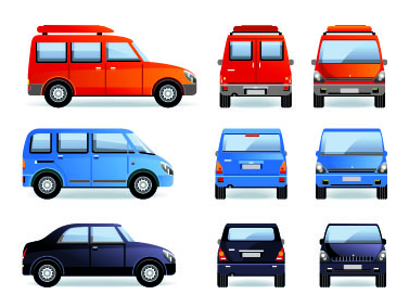 vectores coches furgonetas