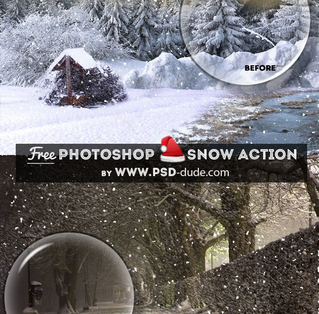 Crea un efecto nieve con una acción en Photoshop