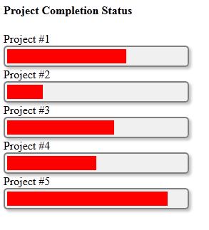 HTML5 y CSS3: barras de progreso