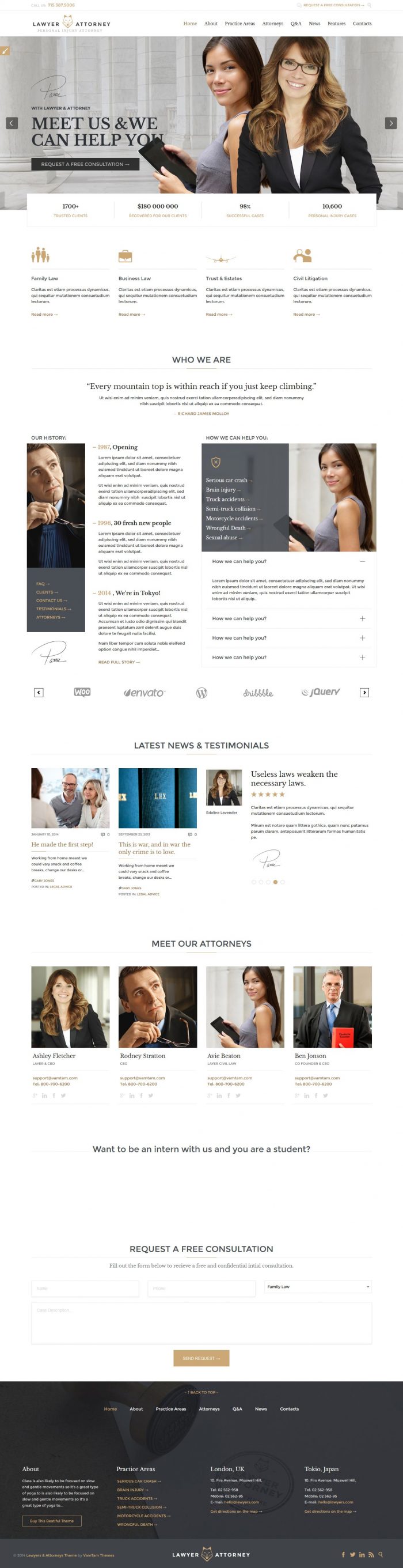 temas WordPress para abogados