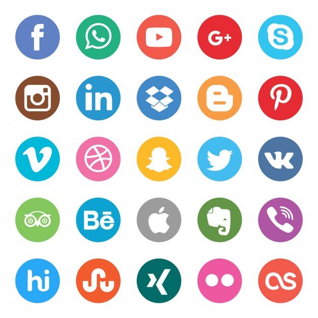 Iconos de redes sociales gratis en vector, png y psd. Botones - 626 x 626 jpeg 57kB