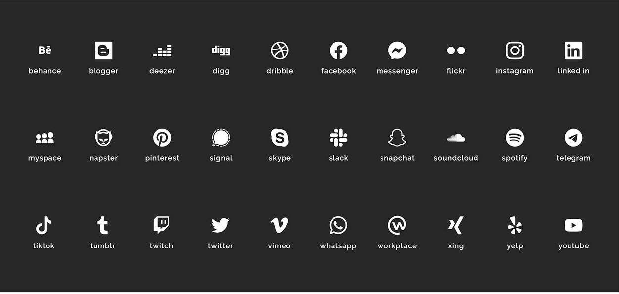 icono red social minimalista