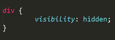 css visibility none