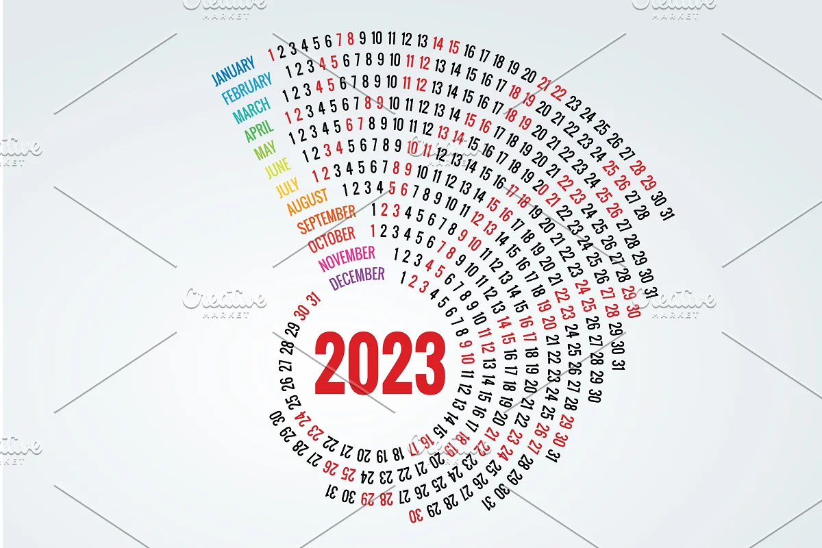 calendario 2023 circulo