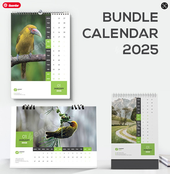 Calendar 2025 Bundle Print Templates