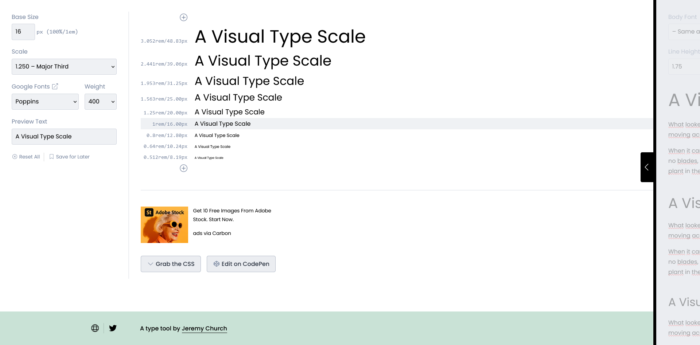 Type Scale A Visual Calculator
