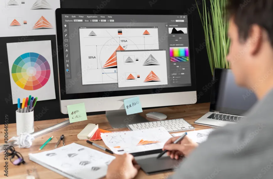 graphic designer drawing sketches logo design stockpack adobe stock jpg