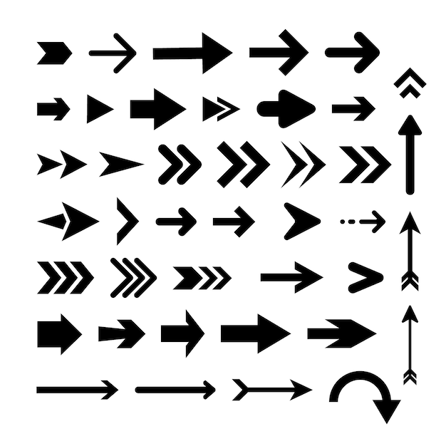 atractivos vectores de flechas