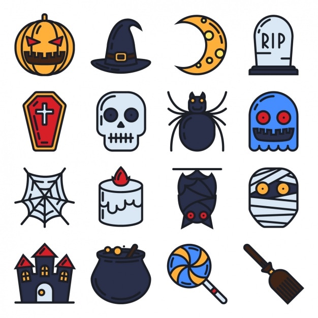 coleccion de iconos gratis para halloween