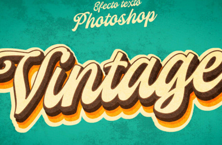 como crear un efecto texto vintage con photoshop