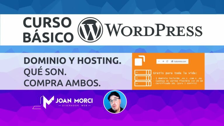 curso wordpress gratis 1 donde comprar dominio y hosting para tu pagina web