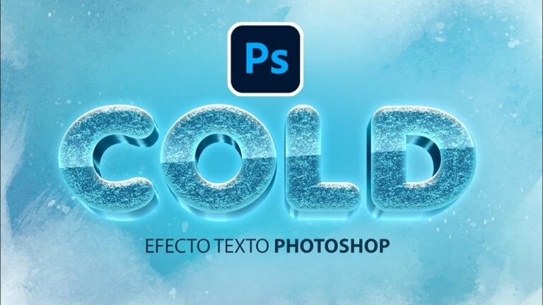 efecto de texto hielo con photoshop