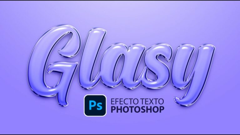 efecto texto cristal con photoshop