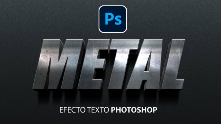 efecto texto metal con photoshop