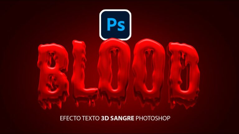 efecto texto sangre con photoshop