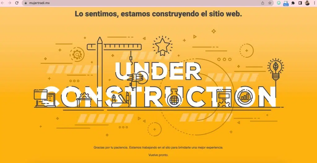 ejemplos de paginas web en construccion scaled