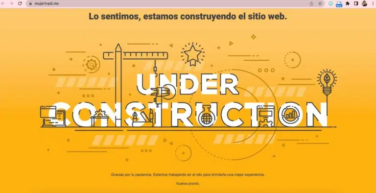ejemplos de paginas web en construccion scaled