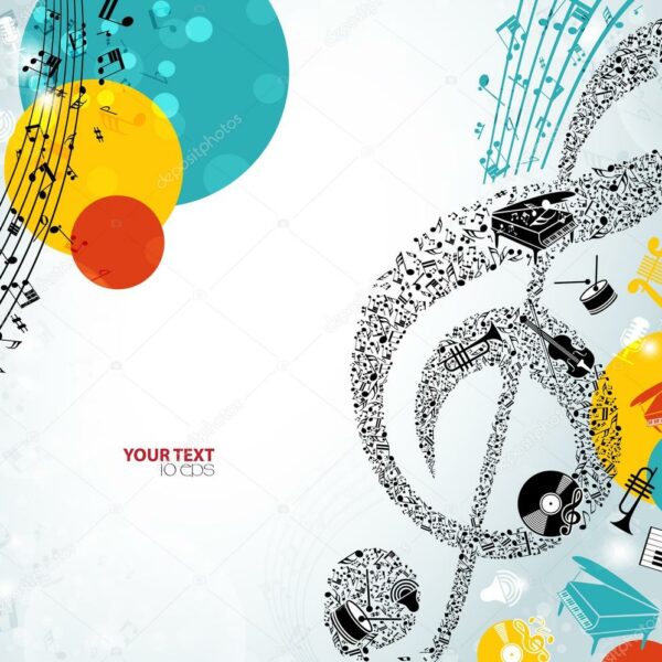 fondos musicales en vector