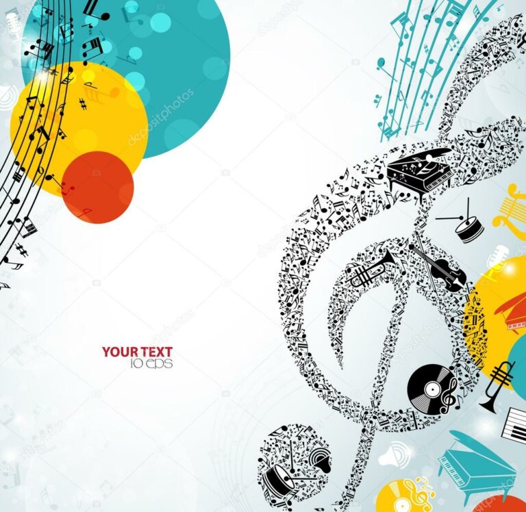 fondos musicales en vector