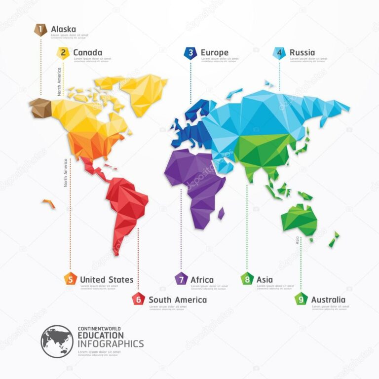 mapa del mundo en vector para infografia