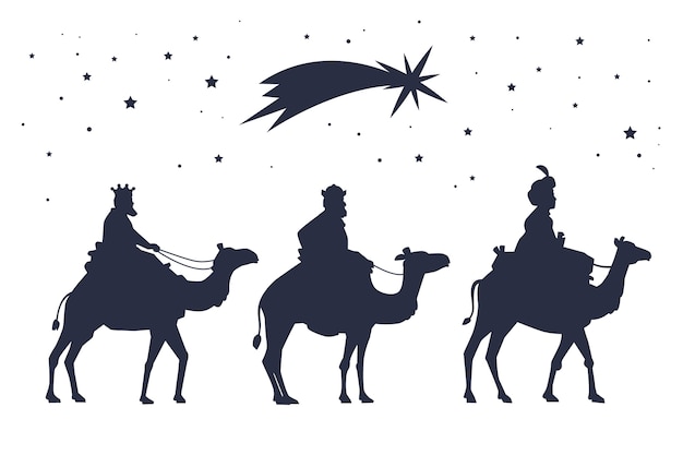 reyes magos en vector gratis