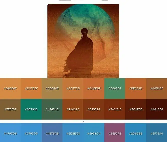 saber el color palette de una imagen con javascript