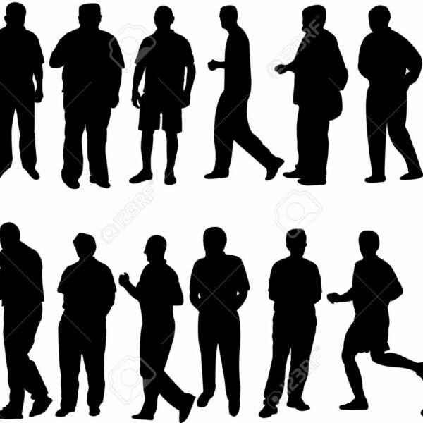 siluetas de personas en vector