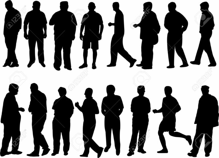 siluetas de personas en vector