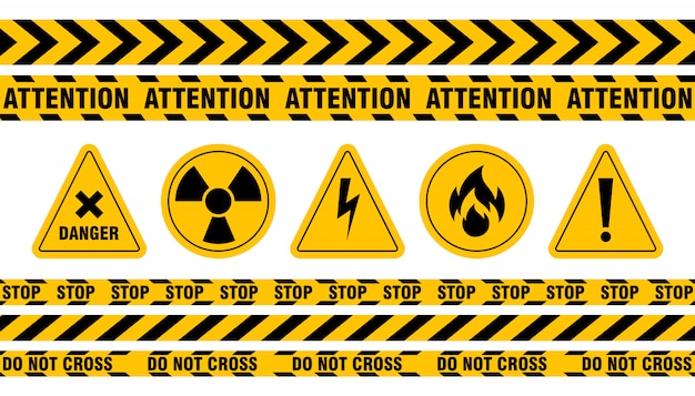 simbolos de prevencion en vector