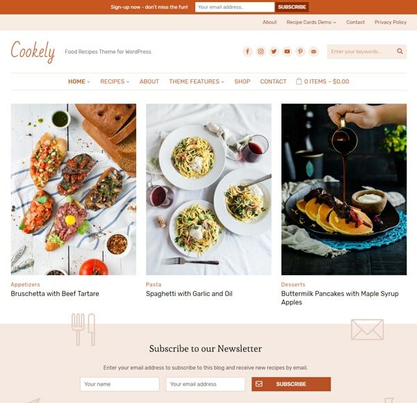 temas wordpress de blogs de recetas de cocina