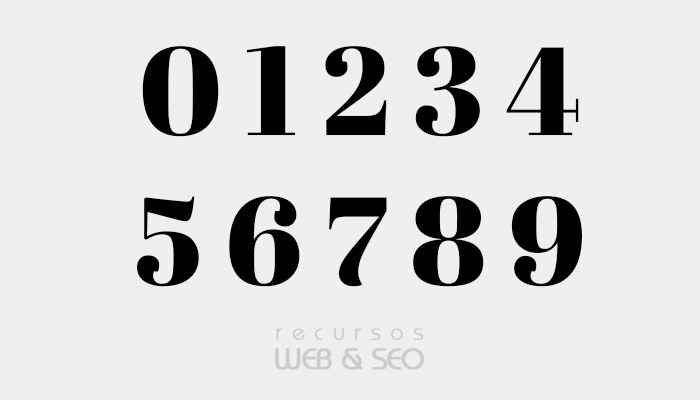 tipografias de numeros para trabajos creativos