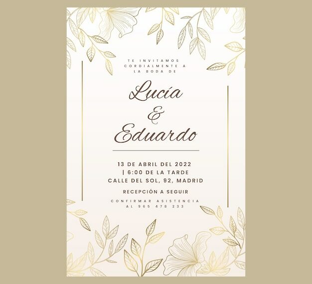 vectores de invitaciones de boda para descargar gratis