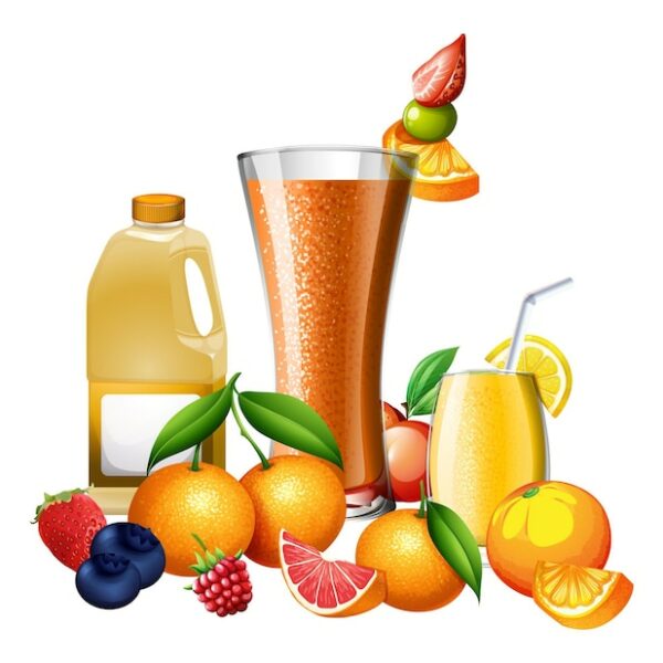 vectores gratis de zumos de frutas