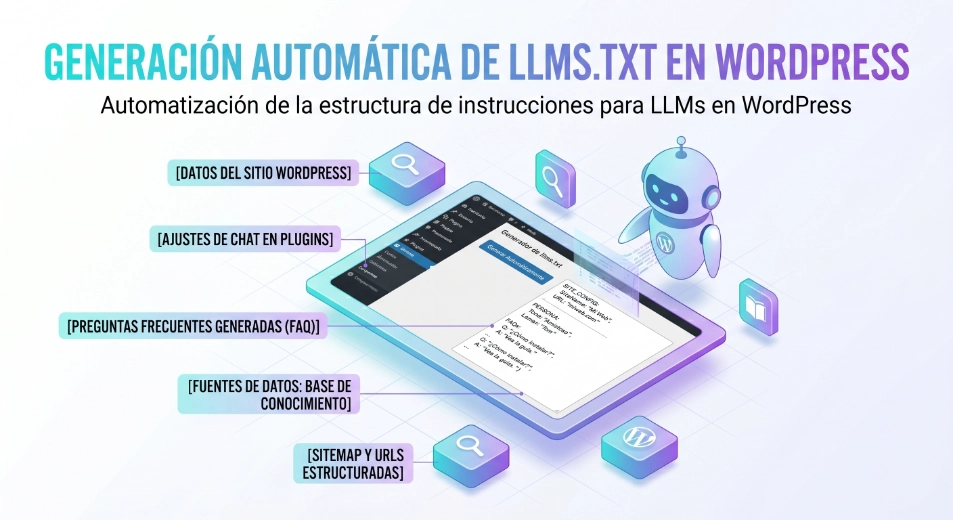 Generación automática de llms.txt en WordPress mediante plugin