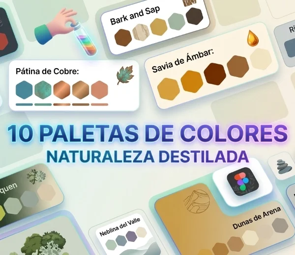 naturaleza destilada paleta colores