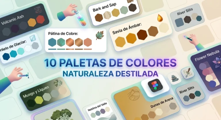 naturaleza destilada paleta colores