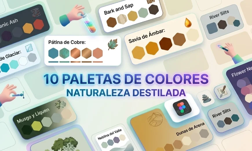 naturaleza destilada paleta colores