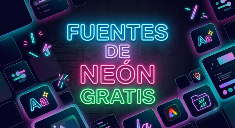 fuentes neon gratis