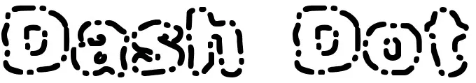 TipografĂa de bordado Dash Dot: contorno de puntada discontinua