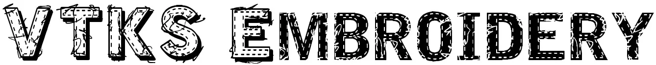 TipografĂa de bordado VTKS Embroidery: pespuntes e hilos sueltos