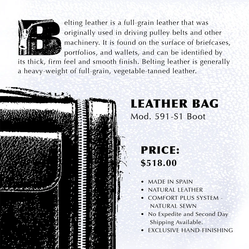 TipografĂa de bordado Leather: mayĂşsculas con cremalleras