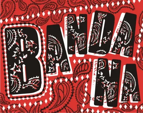 TipografĂa de bordado VTKS Bandana: estampado de bandana