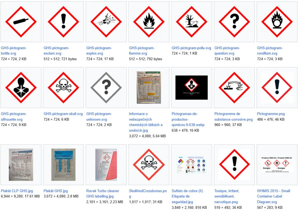 GHS pictograms Wikimedia Commons