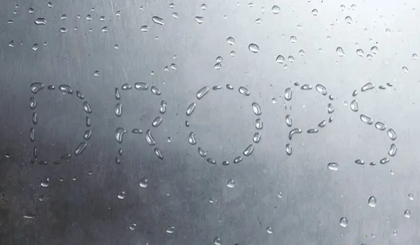 efecto de texto de gotas de lluvia efecto de texto de gotas de lluvia