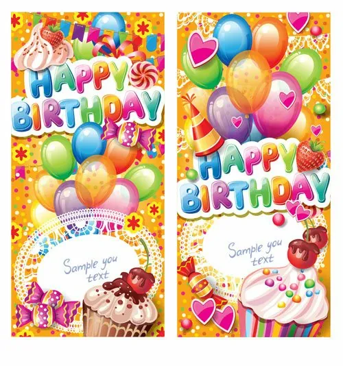 Felicitación de cumpleaños en vectorial Felicitación de cumpleaños en vectorial