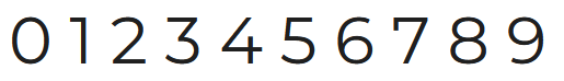 tipografia numeros montserrat